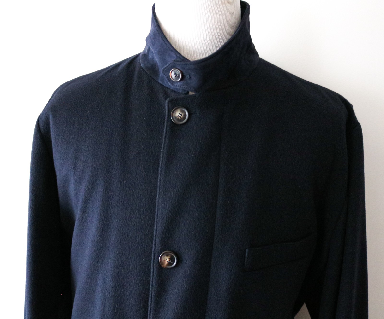 $19K LORO PIANA Navy Roadster Villa d'Este 100percent Vicuna Jacket Coat 56 Euro 2XL image 2
