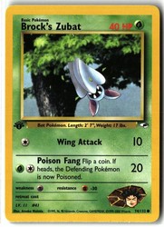 Brock's Zubat 74/132 Gym Heroes 1st Edition Common