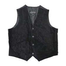 Wilson's Leather Black Vest Size Large