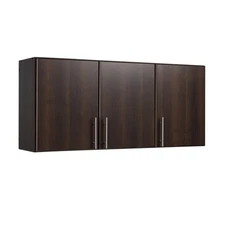 Prepac Wall Cabinet 12"Lx54"Wx24"H 3-Adjustable Shelves Triple Door in Espresso