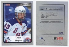 2018 SC2018 #1 Jack Hughes rookie silver 58/75 Toronto Marlies USA