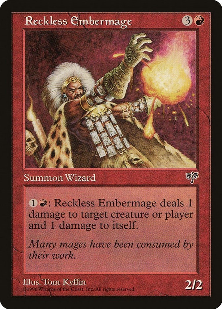 Reckless Embermage - 189 - Mirage - MTG