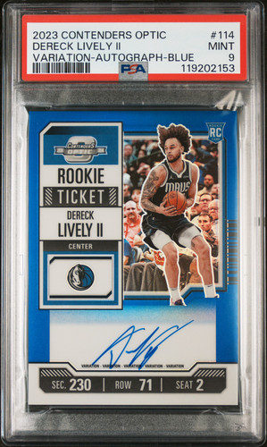 2023-24 Contenders Optic - Rookie Ticket Variation Dereck Lively #114 #/49 PSA 9