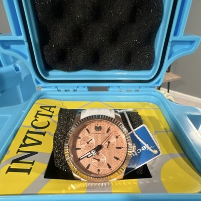 TechnoMarine Women Sport Wristwatch Rose Gold Dial White Silicone Band Chronogr 