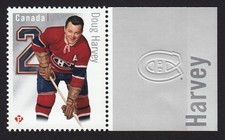 DOUG HARVEY (1924-1989) NHL Hockey *ORIGINAL 6* single fr MS Canada 2014 #2786b