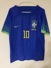 Nike 2022/23 Brazil Away Jersey 10 Neymar Jr Small World Cup Kit