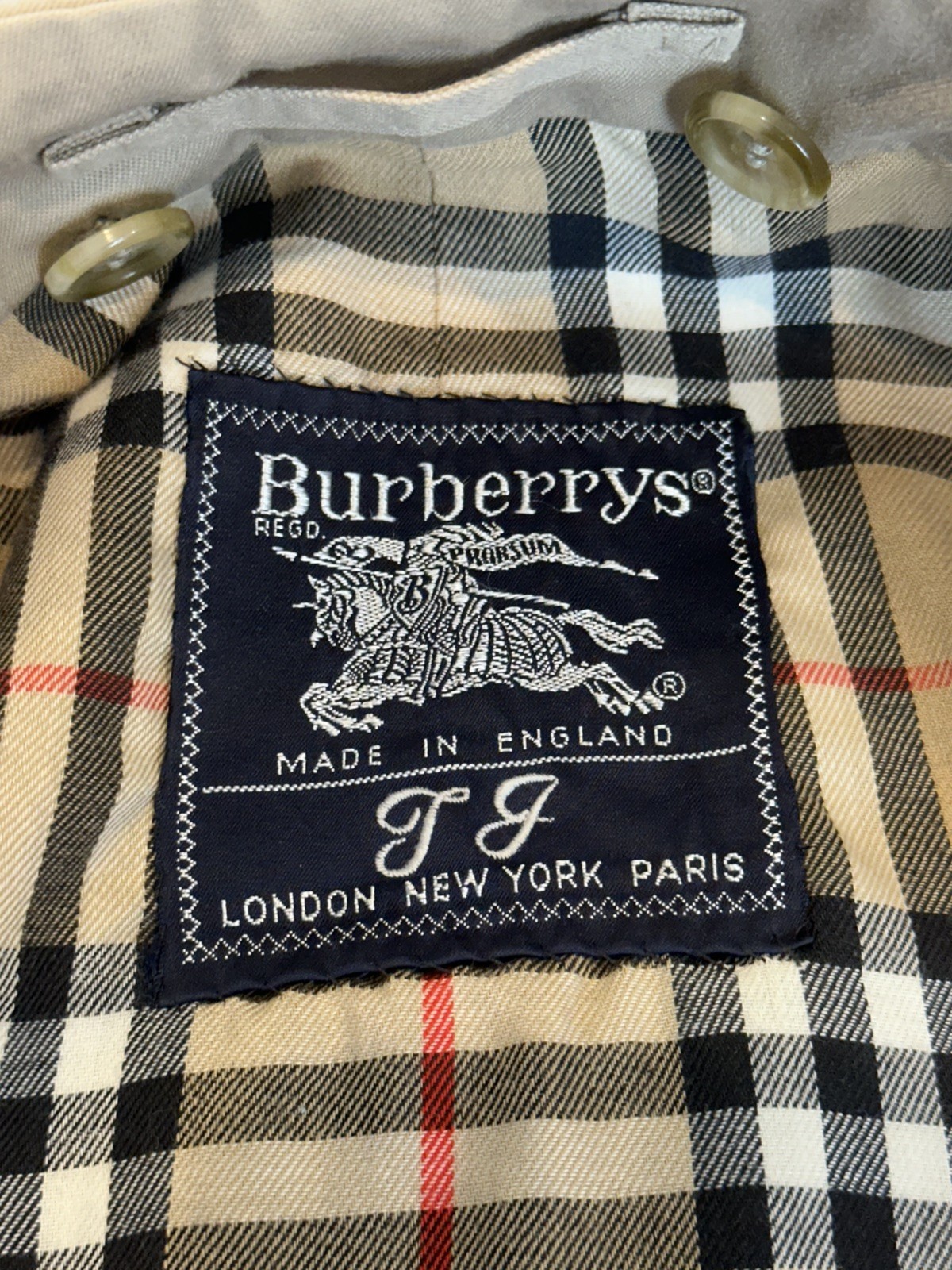 Burberrys Vintage Trench Coat Nova Check with removable Wool Liner 90s Size 46R image 3