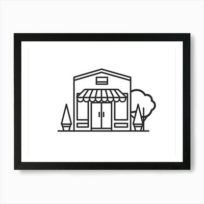 Shop Symbol Vektor Illustration 2 Kunst gerahmtes Wandbild Poster Leinwanddruck Bild