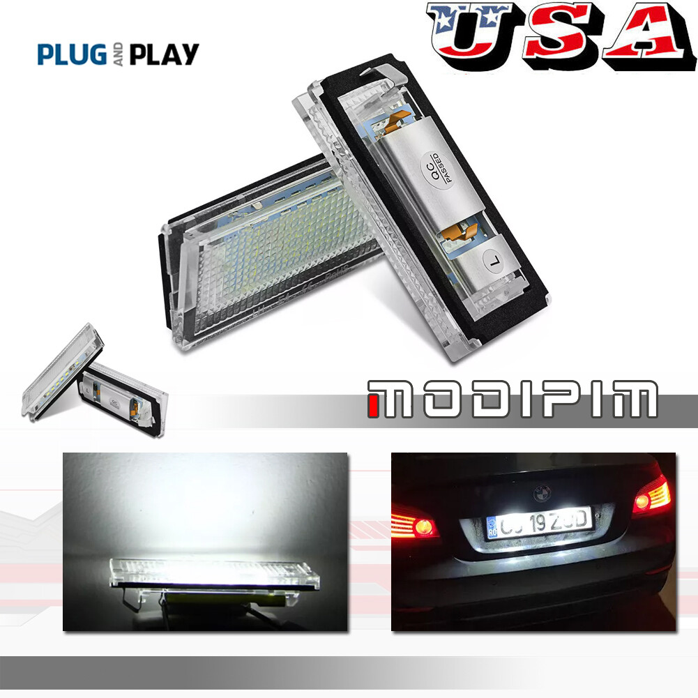 Rear LED License Plate Lights Lamp Assembly Bulb For BMW Series E46 323i  325i