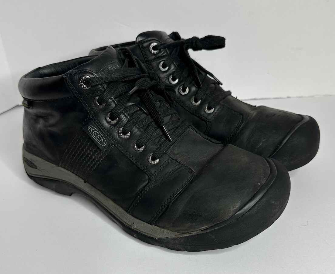 Keen Men's Austin Waterproof Leather Hiking Boots Mid Height Black Size 12