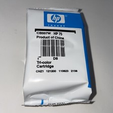 New Genuine Original HP 75 Tri-Color Ink Cartridge CB337W sealed 