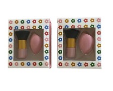 Lot of 2x KABUKI BRUSH BLENDING SPONGE 2-pc SET For Loose Makeup New In Box