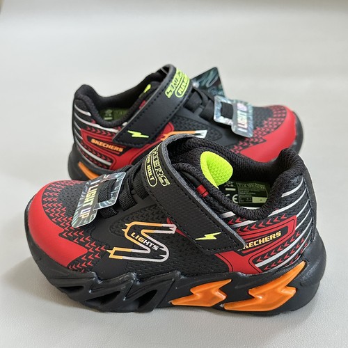 Skechers S-Lights Flex Glow Bolt Boys shoes infants size 7US / 23 EUR / 6UK - Picture 4 of 7