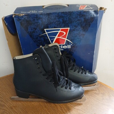 Vintage Riedell Red Wing Total Performance, Competition Ice Skates Size 12 Black