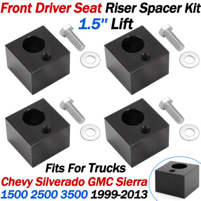 For 99-13 Chevy Silverado GMC Sierra Front Driver Seat Riser Spacer 1.5 ...