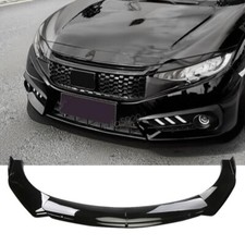 For 16-21 Honda Civic Coupe Black Front Bumper Lip Spoiler Spoiler Body Kit For 16-21 Honda Civic Coupe Black Front Bumper Lip Spoiler Spoiler Body Kit