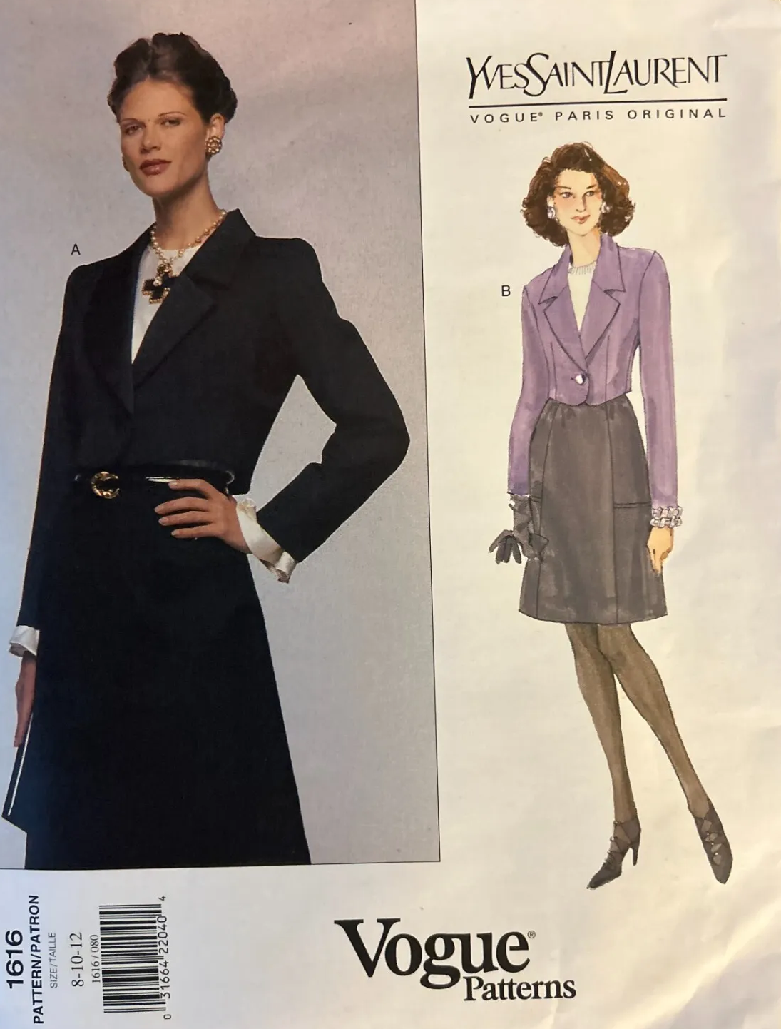 1616 VOGUE YVES SAINT LAURENT GIACCA E GONNA taglia 8 10 12