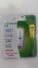 LED BULB G9  6000K Daylight 20Watt  2.5W Energy Saver 200LM  Life Time 25.000HR 