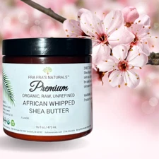 Premium Organic Whipped Raw African Shea Body Butter - Floral Scents 16 oz