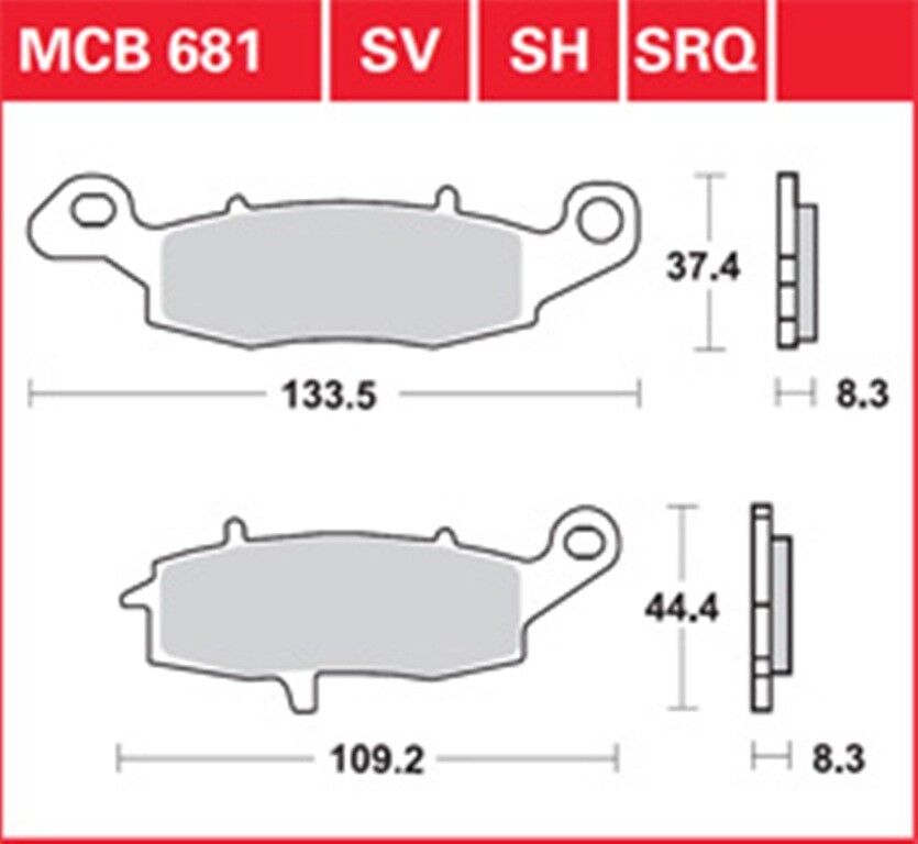 Plaquettes de frein avant MCB 681 pour restaurer le freinage de votre Kawasaki