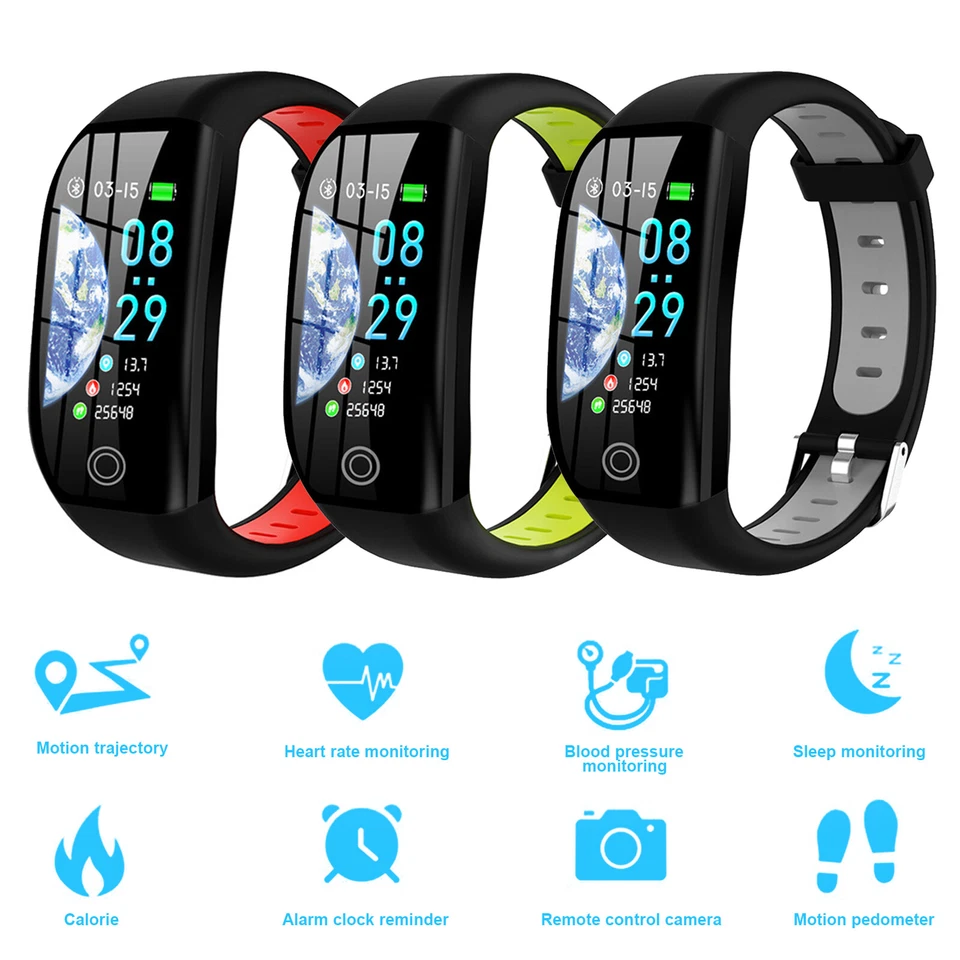 Smartwatch Armbanduhr Blutdruck Fitness Tracker Herren Damen für Samsung Huawei - Bild 3 von 4