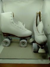 Chicago Skates Deluxe Leather Lined Rink Skates White Size 7