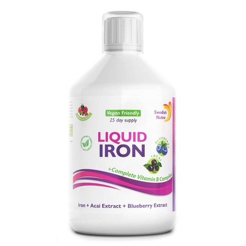 Swedish Nutra Liquid Iron + B-Komplex – Veganes Eisenpräparat 3x500ml - Bild 3 von 5