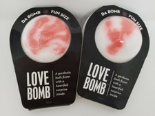 2 x Bath Bombs Da Bomb Fun Size Fizzer Love Surprise Inside 3.5 Oz Each