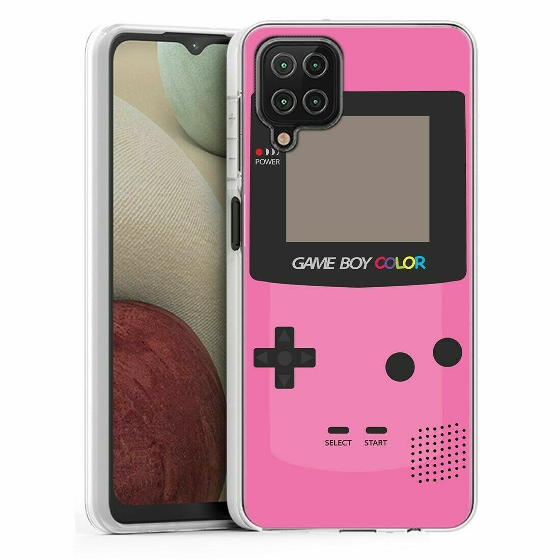 Pink GameBoy)ShockProof TPU phone case cover(Clear)for Samsung