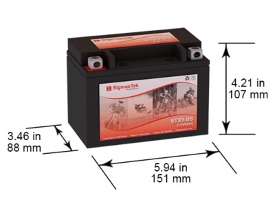 Yuasa YTX9-BS 120CCA Battery (Replacement) by SigmasTek
