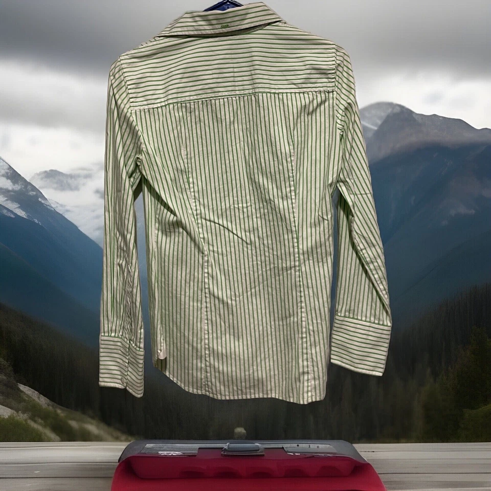 Camisa J Crew Niño Verde/Blanco A Cuadros Manga Larga Con Botones Talla XSpequeña Delgada Foto 2 de 2