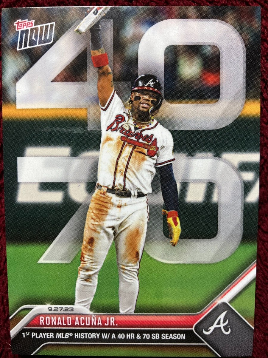 Ronald Acuna Jr. 2023 Topps NOW # 927 History in the Making 40/70