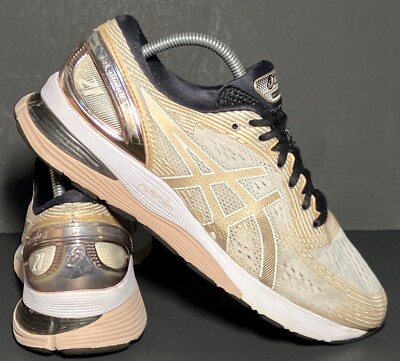 Asics 1012A608 Gel Nimbus 21 Platinum Rose Gold & White Running Shoes Women s 10