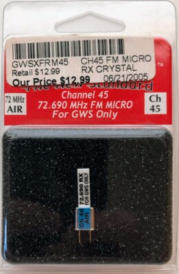 72.690 MHz Channel 45 AIR FM Micro GWS Only Performance Devices PVD 400-1045 New