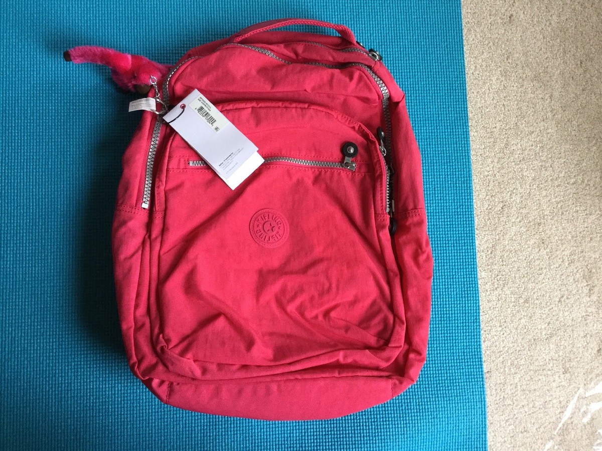 Kipling Seoul Large Backpack Laptop Protection vibrant Pink  display picture 1
