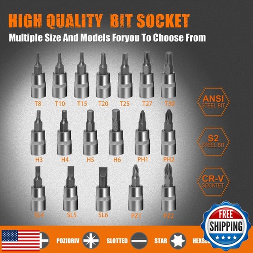 XHTT Mechanics Tools Kit,108-Piece 1/4"and1/2 Metric And Standard Socket Set, - Picture 4 of 5