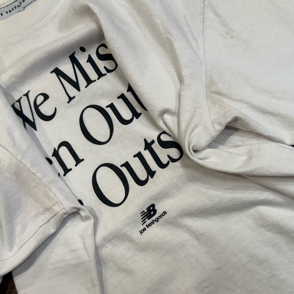 Joe Freshgoods x New Balance We Miss When Outside JFG White T