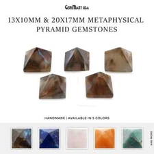 Metaphysical Pyramid Gemstones Reiki Healing Crystal Wand Lemurian Chakra Stones