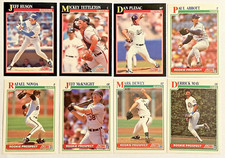 1991 Score Baseball -Lot of 8 cards - (#263, 270, 275, 363, 366, 369, 371, 379)