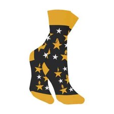 Alexander HAMILTON Musical Gold Star Pattern Socks Size Large or 7-15