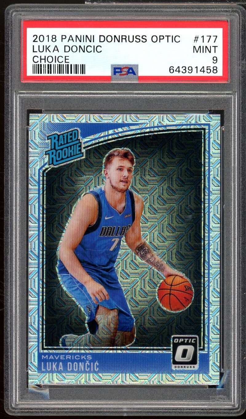 Luka Doncic Rookie Card 2018-19 Panini Donruss Optic Choice #177 PSA 9