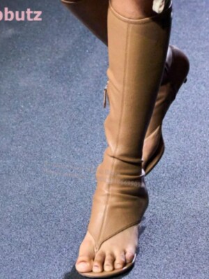 Knee High Boots Kitten Heel Women's Flip Flop Zip Dress Shoes Roma Clubwear New