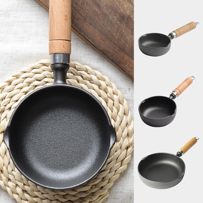 1pc Cast Iron Mini Egg Frying Pan Nonstick Small Soup Pot Butter Melting Pot