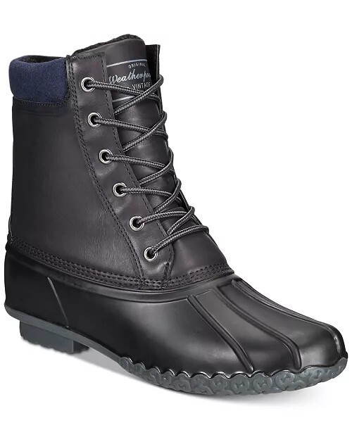 Weatherproof Vintage Adam II Duck Boots Mens 8M Black Faux  display picture 1
