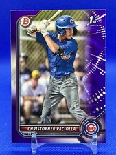 2022 Bowman Draft Christopher Paciolla #BD-185 Purple /250