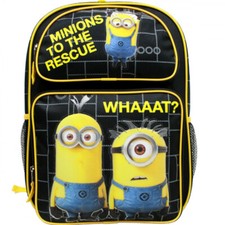 Large Backpack - Despicable Me - Minions To The Rescue Black 16" School Bag