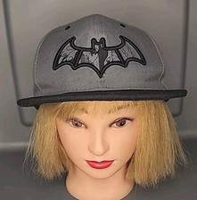Batman Embroidered Snapback Hat Grey / Black