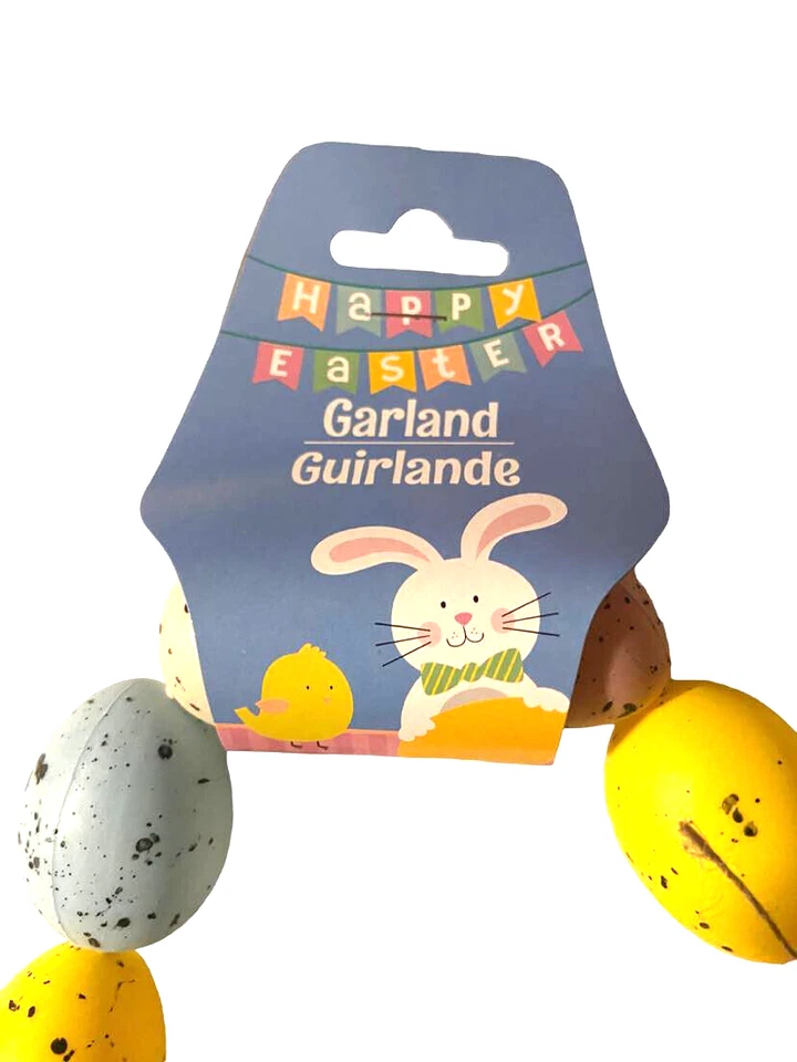 Guirnalda/Collar Huevo de Pascua Feliz 26" ¡ENVÍO RÁPIDO Perfecto para la Cesta de Pascua! Foto 2 de 4