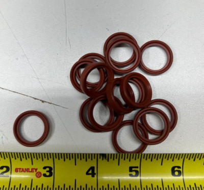 (Lot of 250) 3/4'' Viton Red Sanitary Clamp Gaskets 42MPSFYZ Metal Detectable New