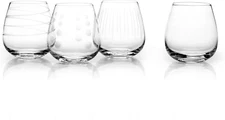 Cheers Stemless Wine Glass, 14-Ounce, Set of 4